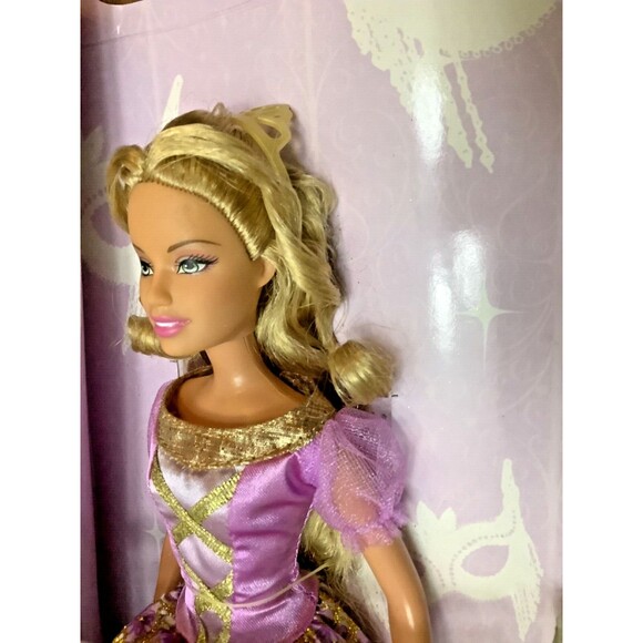 Barbie Doll in Purple/Gold Ball Gown+Accessories~Bendable Legs~New Open Box~2007 - Picture 5 of 10